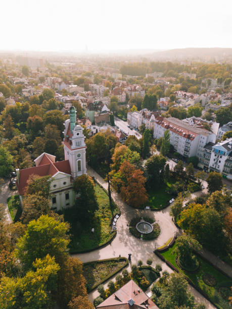 Sopot cityscape during autumn in Poland
