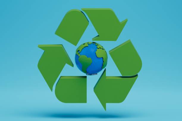 istock garbage sorting and waste recycling. preservation of the environment on the planet. 3D render 1429058179