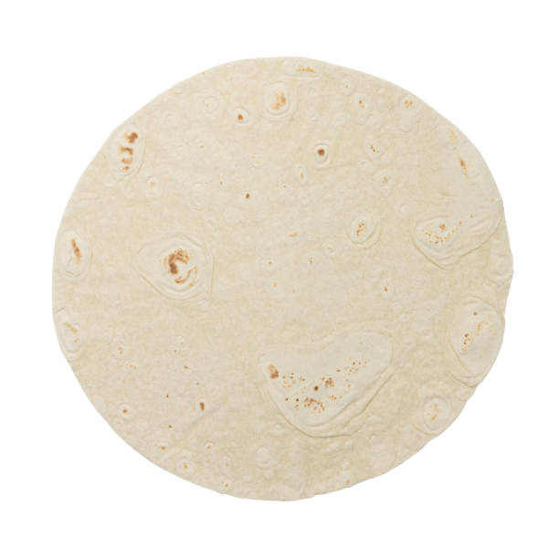 istock pita bread isolated on white background, top view 1429059154