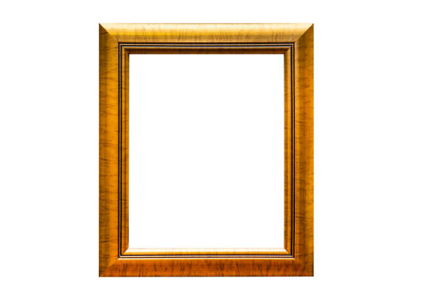 istock Old wood Antique Golden frame isolated on white background. Save with clipping path. 1429059613