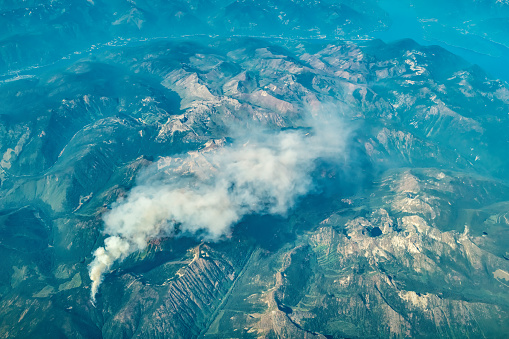 Forest Fire Aerial View
