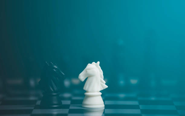 istock Business strategy competitive ideas concept with chess board game. Business competition, Fighting and confronting problems, threats from surrounding problems. 1429072606