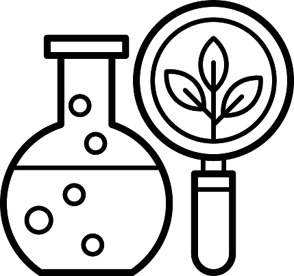 plant breeding vector line icon design, Biochemistry symbol, Biological processes  Sign, bioscience and engineering stock illustration, autotrophic organisms Concept