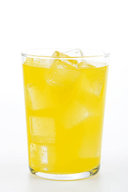istock Glass of orange soda with ice 1429088939