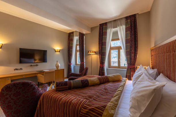 istock Interior of a luxury hotel bedroom 1429095798