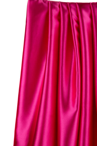 istock Soft folds of pink silk cloth texture. 1429096490