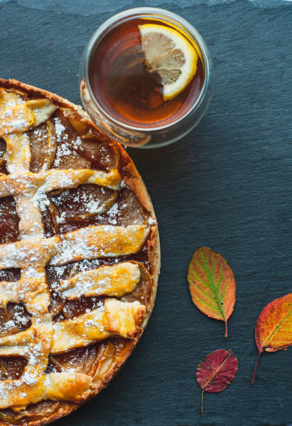 istock autumn pie with apples and shortbread baking dessert sweets 1429102063
