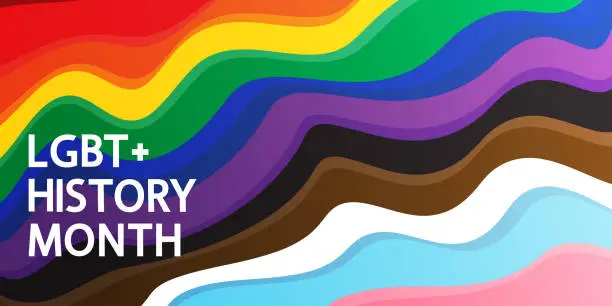 Vector illustration of LGBT+ History Month modern vector concept.