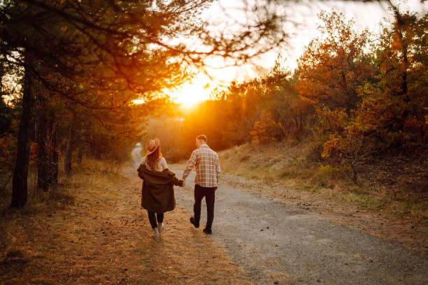 istock Lovely hipster couple resting in nature. 1429116199