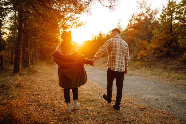 istock Lovely hipster couple resting in nature. 1429116243