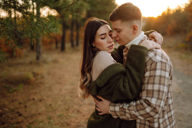 istock Lovely hipster couple resting in nature. 1429116251