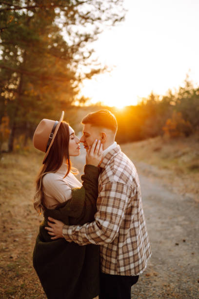 istock Lovely hipster couple resting in nature. 1429116253