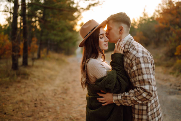 istock Lovely hipster couple resting in nature. 1429116266