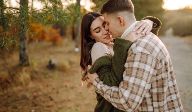 istock Lovely hipster couple resting in nature. 1429116315