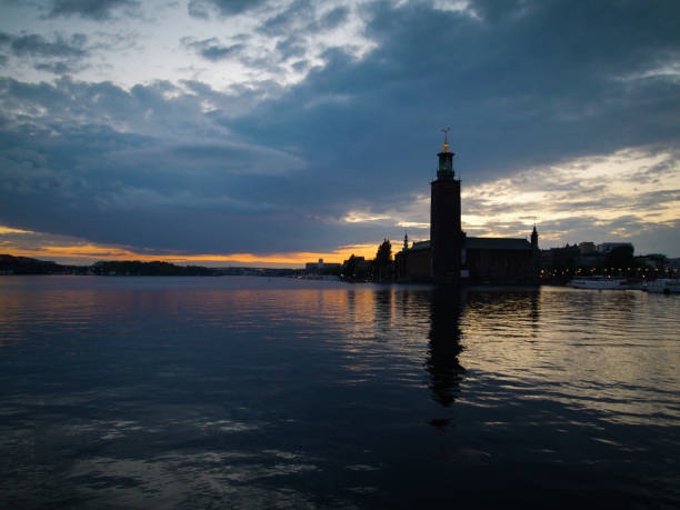 istock Famous building in stockholm during evening 1429122784
