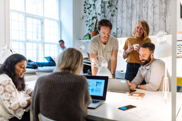 istock Entrepreneurs working in modern office and dealing with financial decisions 1429125225