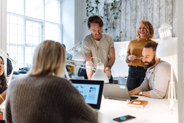 istock Entrepreneurs working in modern office and dealing with financial decisions 1429125261