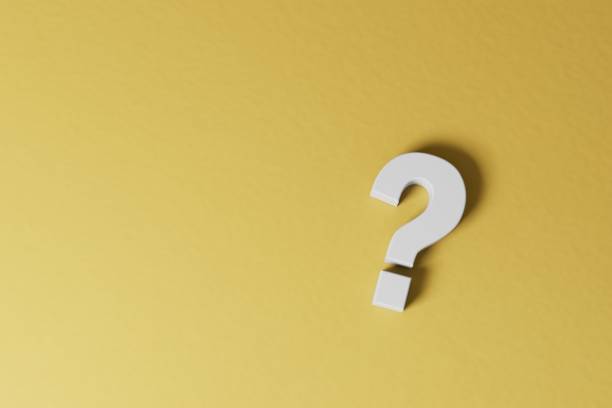 istock a matter of choice. question mark in white on a yellow background. copy paste, copy space. 3d render 1429126214