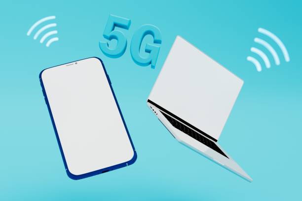 istock technologies of the future. high-speed 5G internet for laptops and smartphones. 3d render 1429127014