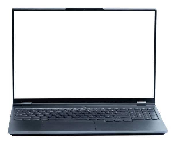 Simple office laptop isolated