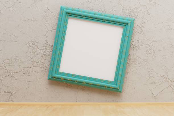 istock frame for photos on the wall of marble color. copy paste, copy space. 3D render 1429129674