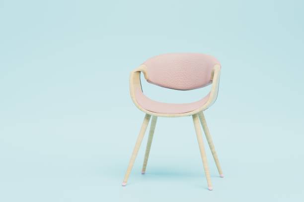 istock modern chair for the kitchen pink color on a white background. copy paste, copy space. 3D render 1429130212