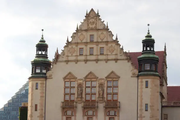 Photo of Facade of the Adam Mickiewicz University building in Poznan, Poland