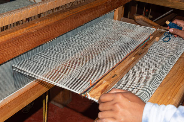 Traditional loom to make textiles from Oaxaca, Mexico