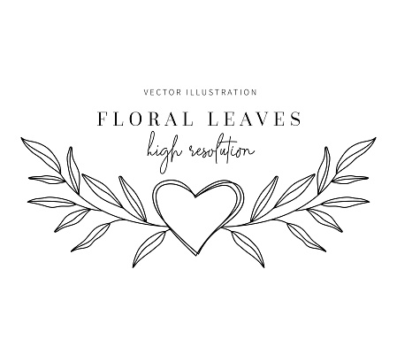 Floral wreath with leaves for wedding invitations, Decorative element for design
A gorgeous leaves wreath that will look lovely on wedding invites, cards, and logos.