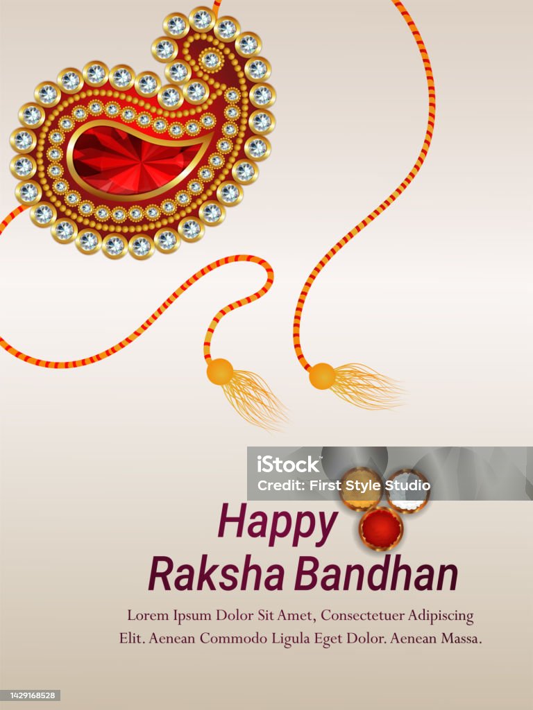 Happy Raksha Bandhan Invitation Party Flyer Stock Illustration ...