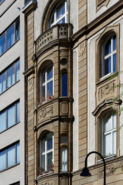istock beautiful art nouveau facade with bay window 1429182551