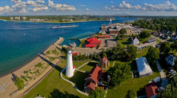 istock Port Huron,Michigan & Fort Gratiot Lighthouse 1429193412