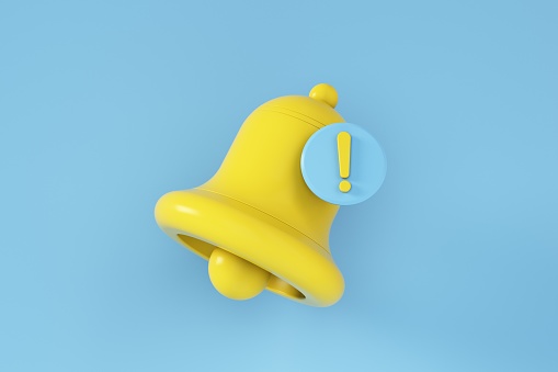 Three Dimensional, Notification Icon, Bell, Alertness, Concentration