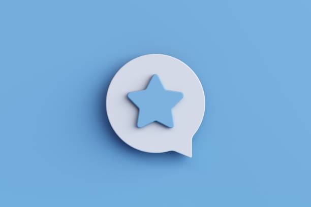 istock Rating star icon sign with speech bubble 1429193623