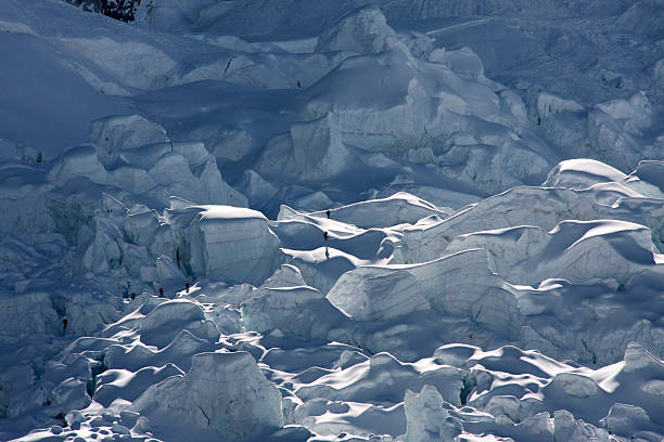 Mount Everest icefall stock photo