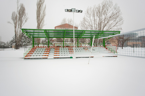 sport arena in winter at Ankara Turkey
