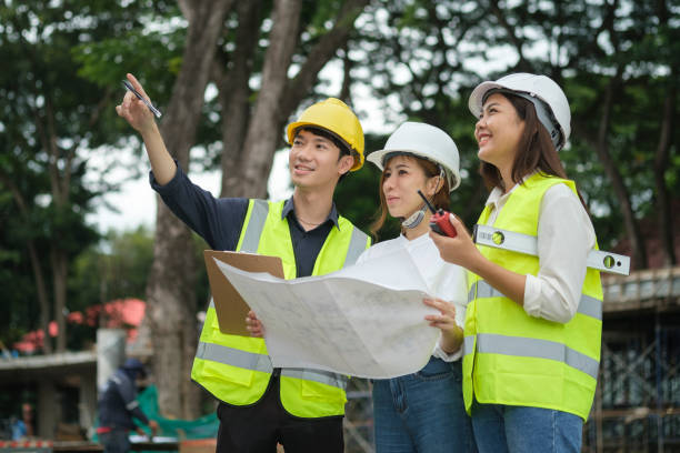 istock Architect and engineer team discussing the structure of the building with architects at construction site. 1429226520