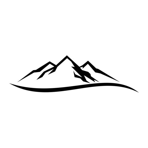illustrations, cliparts, dessins animés et icônes de modèles de conception vectorielle d’icônes de montagne - montana