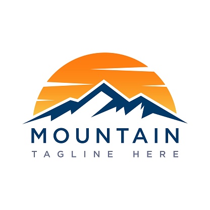 Mountain icon vector design templates on white background