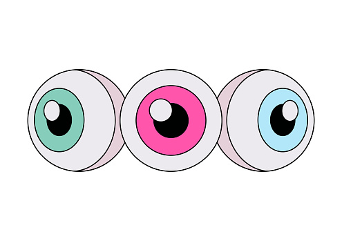 Vector illustration of an abstract eye concept design. Strokes are fully editable.