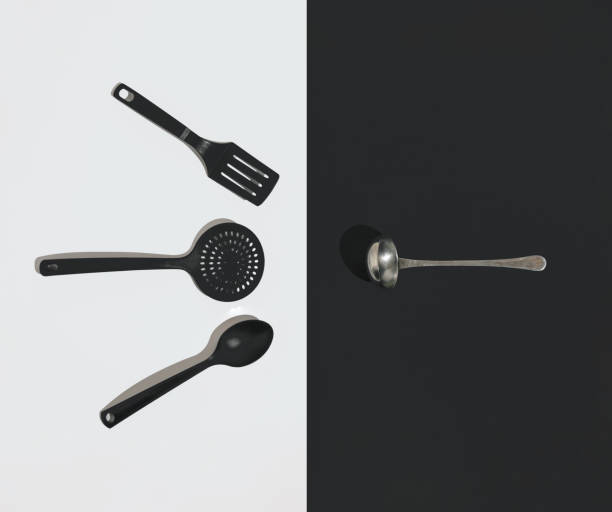 istock Utensils against black and white background 1429242911