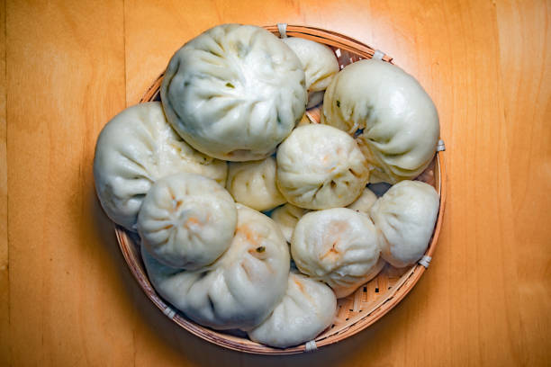 istock A close-up of Chinese steamed stuffed bun 1429249776