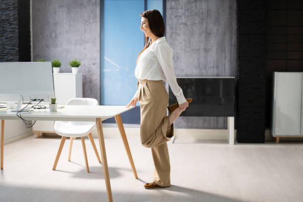 istock Standing Office Yoga Workout And Workout 1429256046
