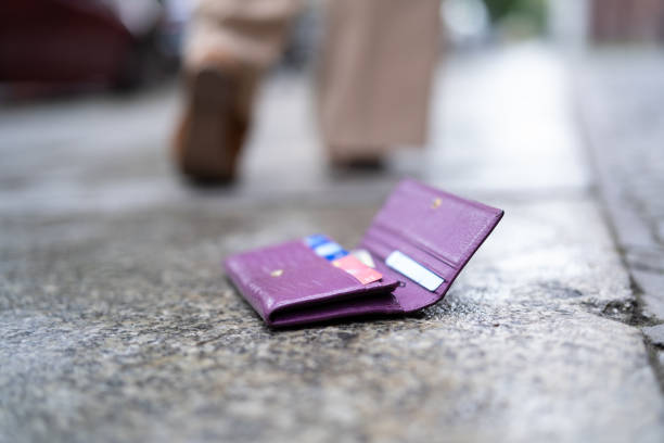 istock Woman Lost Personal Wallet With Money 1429256235