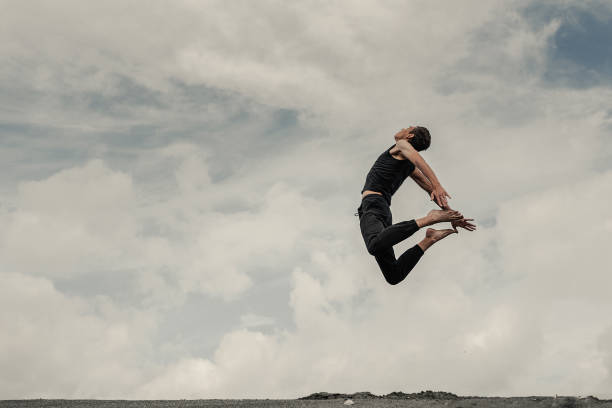 istock Man jumping in the air 1429256509