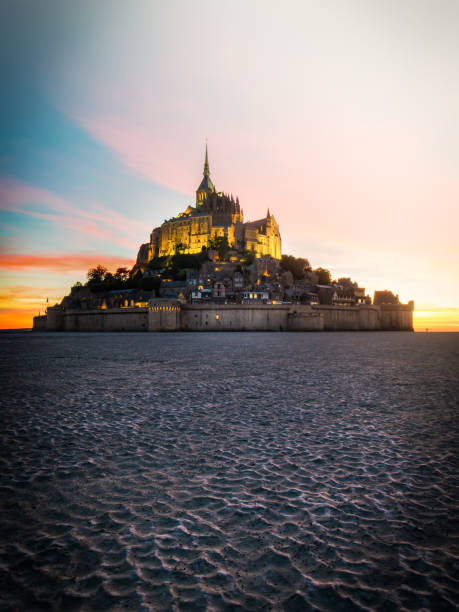 istock Mount Saint Michelle in france with empty background 1429264794
