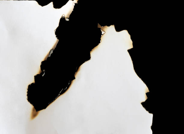 istock burnt paper frame for texture overlay. damaged white paper with burnt stain background. blank ripped paper edge for a design element. 1429264953