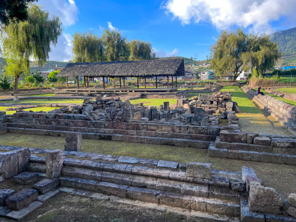 istock Local tourists visit Arjuna temple complex at Dieng Plateau 1429267191