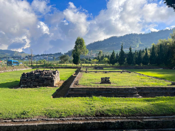 istock Local tourists visit Arjuna temple complex at Dieng Plateau 1429267193