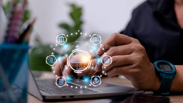 istock Cloud computing is a type of technology that allows you to store Storage of information. Concept of networking and internet service. 1429268784